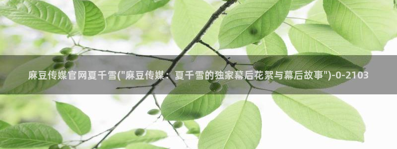 md 麻豆传媒官网：麻豆传媒官网夏千雪(\