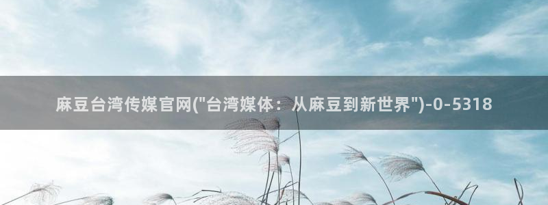 麻豆传媒官网应聘：麻豆台湾传媒官网(\